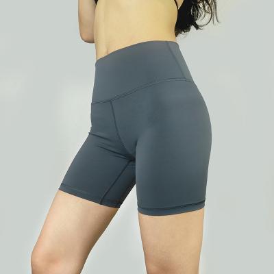 China Breathable High Waist Yoga Shorts Tummy Control Workout Running Sporty Non-Transparent Yoga Shorts for sale