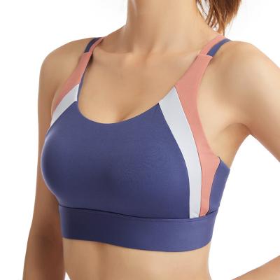 China High Impact Custom Working Sports Bras Women Antibacterial Yoga Fitness Crop Top for sale