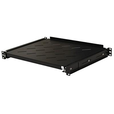 China SPCC Cold Rolled Steel Sliding Rack Vented Server Shelf 1U 19 Inch 4 Post Rack Mount 13.75 Inch (350mm) Thick for sale