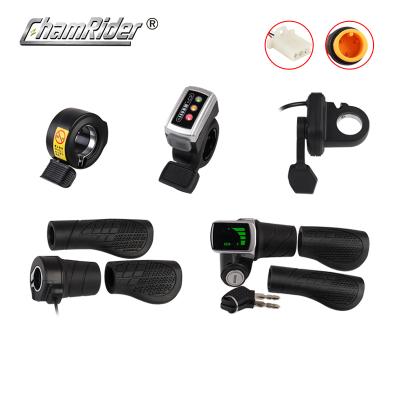 China ChamRider Bicycle Grip Finger Dial Throttle Governor for 24V/36V 48V/60V/72V/ for sale