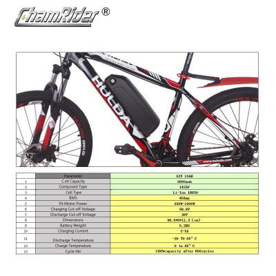 China Electric bike 52V 13AH lithium ion battery for ebike Bafang electric bicycle and scooter18650 cell 52V eBike battery electric pack for sale