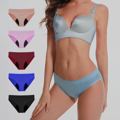 China Menstrual Anti-wrinkle celana dalam Calzon Custom Design Plus Size Organic Cotton Underwear Women Cycle Ladies Period Resistant Panties for sale