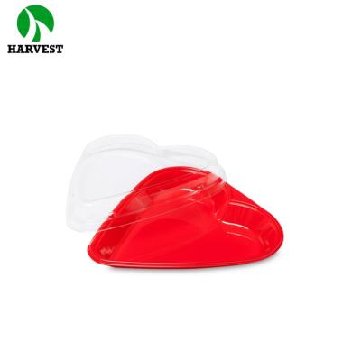 China Xg-1220 Valentine Gift Red Ps Plastic Heart Shape Disposable Container For Food for sale