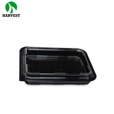 China Recyclable Disposable Take Out Rectangular Plastic PS Food Containers With Lid for sale