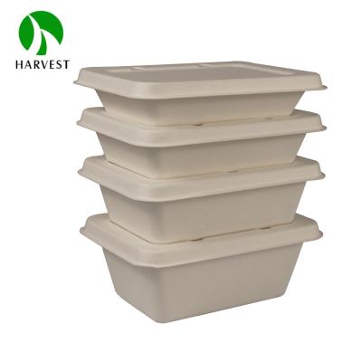 China Disposable Biodegradable 17oz Rectangular Food Take Out Container for sale