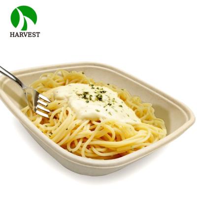 China Bagasse Disposable Biodegradable Microwavable Take Out Food Container for sale