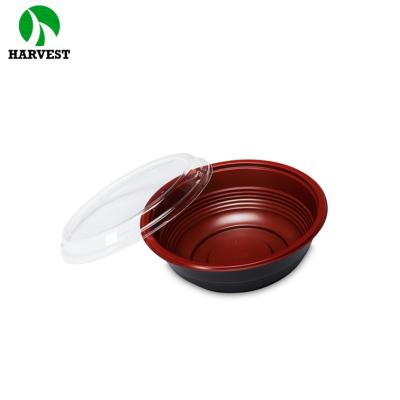 China 7Inch Microwavable 1000Ml Round Takeaway Food Grade Disposable Plastic Container for sale