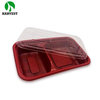 China Japanese Microwavable Bento Box Compartments Restaurant Disposable Food Containers for sale