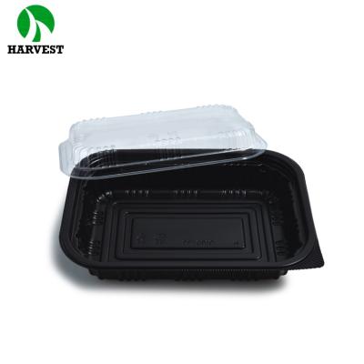 China Disposable Microwavable Take Out Rectangular PP Plastic Recyclable Food Containers for sale