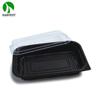 China Microwavable Disposable Take Out Rectangular Plastic Recyclable Food Container for sale