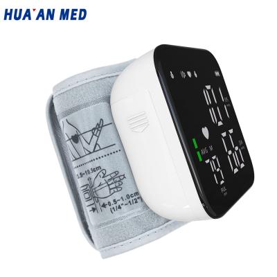 China Wrist Digital Sphygmomanometer HUA One MED Hot Sale Machining Wrist Band Led Heart Rate Blood Pressure Monitor for sale