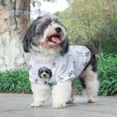 China BestSub Viable Wholesale Custom White Sublimation Blanks Polyester Printing Cute Dog T-Shirt for sale