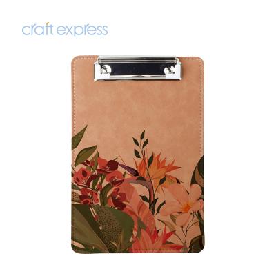 China PUCB1522BN-1 Bestsub Wholesale Custom Sublimation Blanks A5 Size Brown PU Folder Document Clipboard Leather Folder for sale