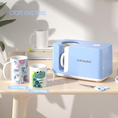 China Wholesale Express Home Use Craft Sublimation Blanks Mug Hot Easy Automatic Heat Transfer Printing Stamping Machine Pro Mug Press for sale