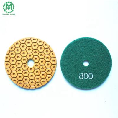 China High Performance Granite and Marble Diamond Wet Polishing Pad 4 Inch Flexible for sale