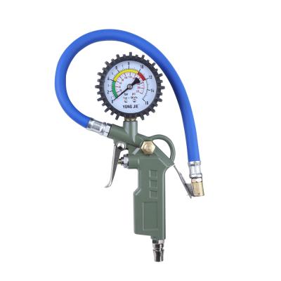 China Mechanical Steel Car Tire Test Indicators Tire Inflator Pressure Gauge Tire Inflator Gun for sale