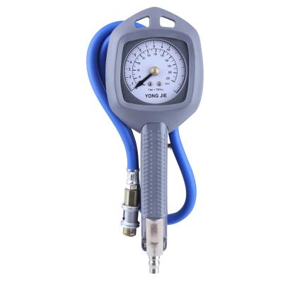 China Wholesale High Quality Steel Tire Inflator Gun Crash-Resistant Tire Pressure Gauge for sale