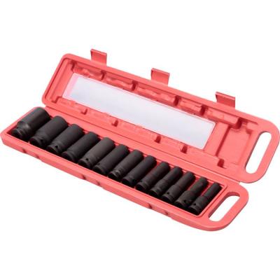 China Low Price Customized Universal Auto Repair Tools 13pcs 1/2 Deep Impact Hand Tool Socket Set for sale