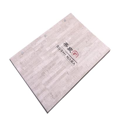 China High quality hot stamping concave exterior tie inside restaurant coated paper wholesale menu page for sale