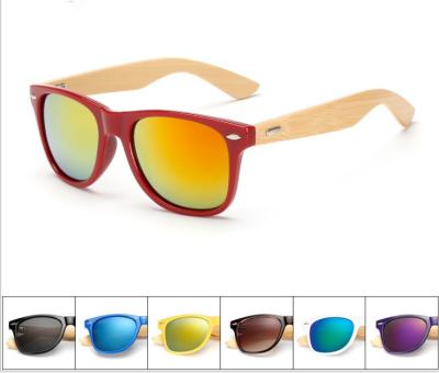 China Fashion Sunglasses Sunglasses Handmade Bamboo PC Frame Natural Wooden Sunglasses 2019 for sale