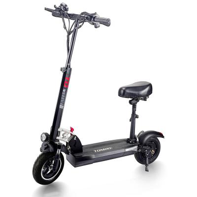 China Tomini 2022 new design unisex folding e scooter Europe warehouse electric scooter with seat for sale