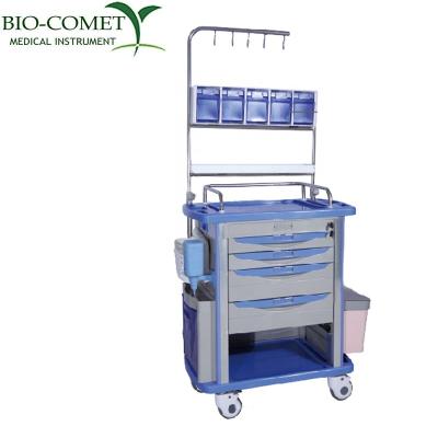 China Metal Hospital Furniture Medical Emergency Nursing Trolley BC0918-03 for sale