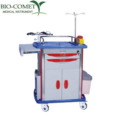 China Modern Hospital Furniture Medical Instrument Emergency Trolley for sale