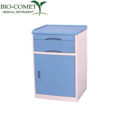 China Clinic Patient Equipment Hospital Room Furniture ABS Bed Side Blue Medical Cabinet BC0918-62 for sale