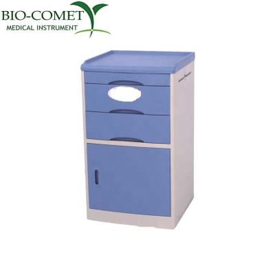 China Clinic Patient Equipment Hospital Room Furniture ABS Bed Side Blue Medical Cabinet BC0918-61 for sale