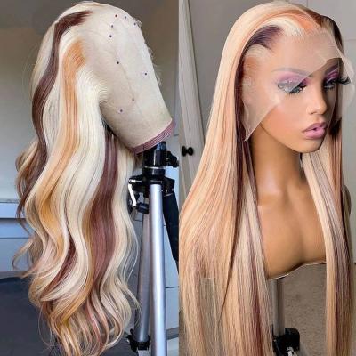 China Hd Body Wave Foxen Body Wave Lace Front Wig Pre Plucked Highlight Hair Preplucked Closure Wigs For Women Transparent Lace Frontal Wig for sale