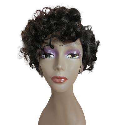 China 13x4 Full Lace Bob Wig For Black Women Original Swiss Deep Curly Wave Hair Bob Pixie Cut Lace Front Human Hair Wig Short Body Wave for sale