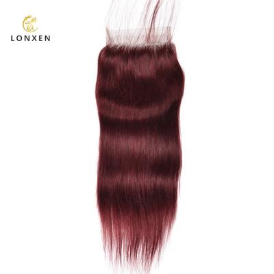 China 99J Hair Lace Closure Wavy Hair ClosureBrazilian Straight Bohemian Vietnamese Raw Cuticle Aligned HD Transparent Lace Headband for sale