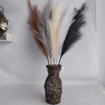 China ROMAN Amazon Hot Spot Grass Pampas Reed Dog Tail Grass Spot Reed Artificial for Wedding Decoration for sale