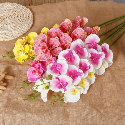 China Wholesale Eco-friendly Artificial Flower Vase Centerpieces Real Touch Wedding Orchid For Vase Decoration for sale