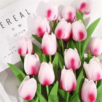 China Wholesale Cheap Artificial Flower Price PU Latex Tulips Flowers For Decoration for sale