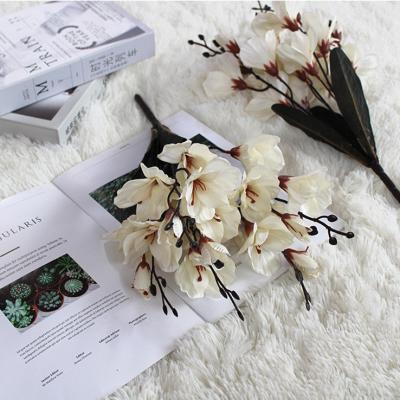 China 20 Heads Artificial Orchids Silk Gladiolus Silk Fake Home Wholesale Five Forks Flower Decorative Flowers for sale