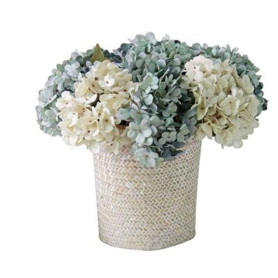 China Bouquet. High Quality Retro Silk Hydrangeas Flowers Wedding Bouquet Hydrangea Artificial Flower for sale