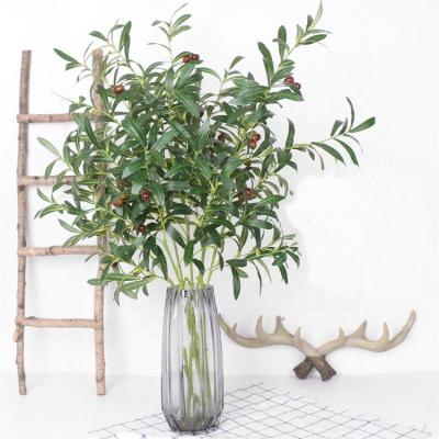 China High Quality Eco-friendly Artificial Artificial Olive Tree Branches With Berries for sale