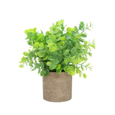 China Cheap Eco-friendly Artificial Shrubs Plants Faux Topiary Greenery In Pot For Home Decoration for sale