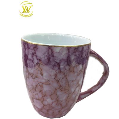 China Sustainable Household Style 300ml Mug With Handle Cheap Handmade 12oz 13oz Ceramic For Tea Drinking Water for sale