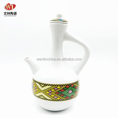 China Viable Jebena rekebot porcelain Wenlin art 17pcs 23pcs ethiopian eritrean coffee mug set hot sale in ethiopian market for sale