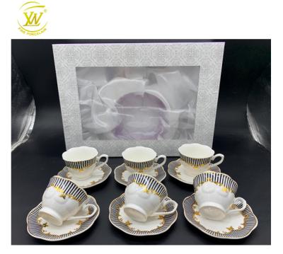 China WENLIN factory wholesale price 90ml coffee cup and saucer viable new high quality bone china for drinkware for sale