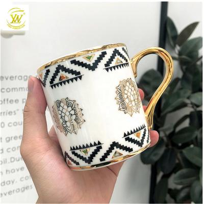 China New Chaozhou factory viable bone china cup wholesale water drop colored personalized for drinkware for sale