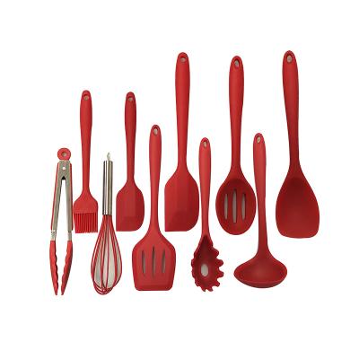 China Sustainable Kitchen Accessories Silicone Kitchen Utensil Set 10pcs/set Silicone Tools In Kitchen for sale