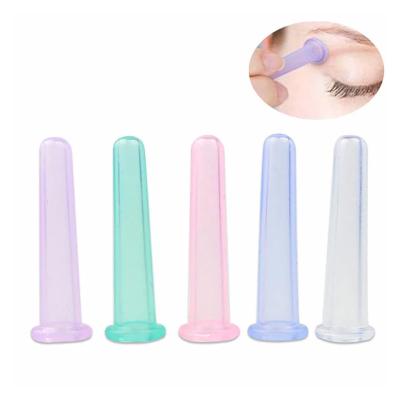 China Face Massager Cupping Lifting Aging Cupping 5 Pcs Facial Silicone Eye Vacuum Massager Cup for sale