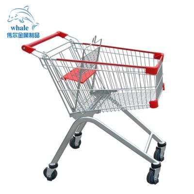 China Wholesale Shopping Trolleys 4 Wheels Eco Grocery Trolley Store Supermarket Folding Steel Shopping Trolley Trolley for sale