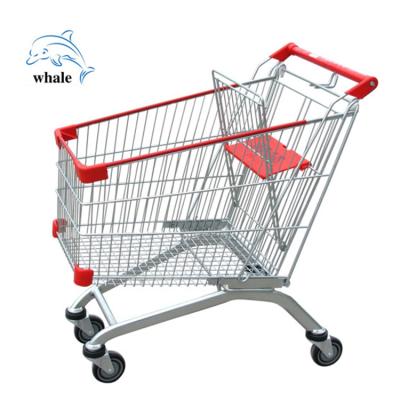 China Wholesale Plastic Folding Steel Trolley Folding Storage Grocery Trolley Bag Supermarket Shopping Market for sale