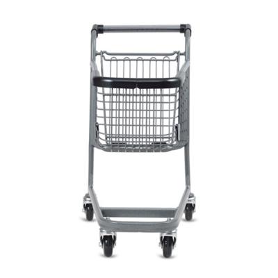 China Large Capacity Folding Wholesale Market Trolley Store Supermarket Plastic Bag Shopping Trolley for sale