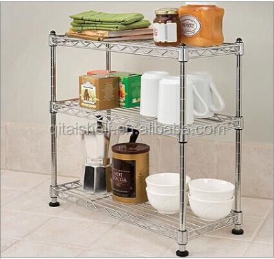 China Sustainable NSF and ISO Approved Mini Kitchen 3-Tier Shelf Organizer for sale