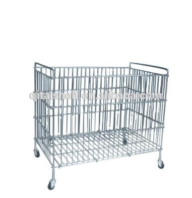 China Movable Warehouse Equipment Mobile Metal Storage Cages With Wheels for sale